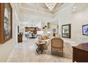 Bright living room features high ceilings and elegant furnishings at 602 Guisando De Avila, Tampa, FL 33613