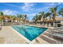 Community pool with lounge chairs and palm trees at 27133 Ipswich Dr, Englewood, FL 34223