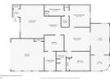 Detailed floor plan showing the layout of the home, including the garage, kitchen, and bedrooms at 1321 Bluewater Dr, Sun City Center, FL 33573