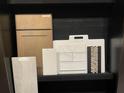 Selection of kitchen cabinetry, countertops, and tile options at 5015 Stoney Point Gln, Lakewood Ranch, FL 34211