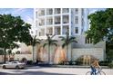 Contemporary building exterior with large arched windows and manicured landscaping showcasing a modern aesthetic at 126 4Th Ne Ave # 1302, St Petersburg, FL 33701