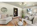 Living room with modern decor and built-in shelving at 1544 Oak Ln, Clearwater, FL 33764