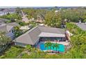 Aerial view of a home with a pool and spacious backyard at 5104 W San Jose St, Tampa, FL 33629