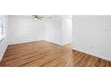 Bright bedroom with wood flooring and ceiling fan at 3330 W Heiter St, Tampa, FL 33607