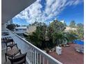 Balcony view overlooking the courtyard and surrounding area at 5500 Gulf Blvd # 2237, St Pete Beach, FL 33706