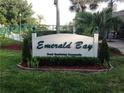 Emerald Bay Deed Restricted Community sign at 2 Emerald Bay Dr, Oldsmar, FL 34677