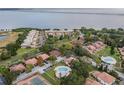 Aerial view of community by the waterfront at 1827 Pine Cone Cir, Clearwater, FL 33760