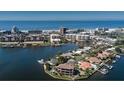 Aerial view of waterfront homes and condos with ocean views at 5400 Aloha Dr, St Pete Beach, FL 33706