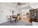 Bright dining area with hardwood floors and view into living room at 628 32Nd N Ave, St Petersburg, FL 33704