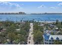 Aerial view of waterfront community with boats and homes at 5407 29Th S Ave, Gulfport, FL 33707