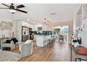 Modern kitchen with stainless steel appliances and an island at 10721 64Th Ave, Seminole, FL 33772