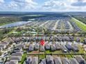 Wide aerial view showing home location in neighborhood at 17036 Peaceful Valley Dr, Wimauma, FL 33598