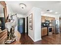 Bright entryway with hardwood floors and kitchen views at 345 Bayshore Blvd # 808, Tampa, FL 33606