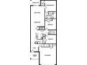 Floor plan showing a 3 bedroom 2 bath home with a 2 car garage at 29666 Fedora Cir, Brooksville, FL 34602