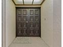 Ornate double door entry to condo unit at 3031 Countryside Blvd # 25C, Clearwater, FL 33761