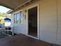 House entrance with white ramp and open door revealing interior at 1708 Preston S St, St Petersburg, FL 33712