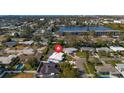 Bird's eye view of the property, showcasing its location and neighborhood context at 13632 Imperial Groves S Dr, Largo, FL 33774