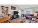 Living room with leather sofas and a TV at 4805 Sunnybrook Dr # 21, New Port Richey, FL 34653