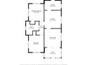 Two-bedroom home floor plan, including a kitchen, living room, and laundry room at 2425 Stuart St, Tampa, FL 33605