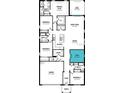 Layout of home, featuring multiple bedrooms, bathrooms, kitchen, great room, dining area, and study at 12241 Meditation Trl, Venice, FL 34293