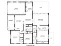 Layout of a home with kitchen, bedrooms, living and Gathering rooms, dining room, garage, and screened patio at 3873 21St N Ave, St Petersburg, FL 33713