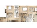 Two-bedroom, two-bath layout with spacious living areas and closets at 3819 71St N St, St Petersburg, FL 33709