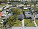 Aerial view showing the house's location, a pool, and surrounding properties at 1993 59Th N Way, St Petersburg, FL 33710