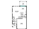 First floor plan showcasing an open concept kitchen, dining, and great room at 31210 Pendleton Landing Cir, Wesley Chapel, FL 33545
