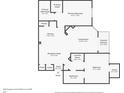 Condo floor plan featuring two bedrooms, two bathrooms, and a balcony at 18106 Peregrines Perch Pl # 5204, Lutz, FL 33558