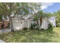 Charming single-Gathering home with a manicured lawn, lush landscaping, and an attached two-car garage at 14324 Moon Flower Dr, Tampa, FL 33626