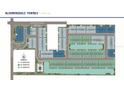 Bloomindale Townes community featuring various home sizes and a central pool at 3234 Sunrise Spring Pl, Brandon, FL 33511
