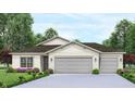 Newly constructed home with three-car garage and landscaped yard at 3430 Sarto Ln, Rotonda West, FL 33947