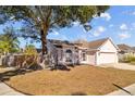 Charming one-story house with a large tree and fenced yard at 1202 Sawdust Ct, Valrico, FL 33596