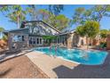 Inviting rectangular pool in backyard with surrounding patio at 7850 134Th St, Seminole, FL 33776