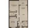 Concise floor plan showcasing a living room, kitchen, and two bedrooms at 203 47Th Avenue W Dr # 167, Bradenton, FL 34207