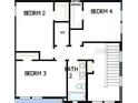 Upstairs floor plan with three bedrooms and a bathroom at 31016 Pendleton Landing Cir, Wesley Chapel, FL 33545