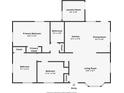 3 bedroom, 2 bath home with living room, kitchen, and dining area at 1638 St Catherine W Dr, Dunedin, FL 34698