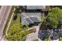 Bird's eye view showing home's location and surrounding neighborhood at 4666 Helena Ne St, St Petersburg, FL 33703