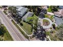 High-angle view of the property, highlighting its lot size and street access at 4666 Helena Ne St, St Petersburg, FL 33703