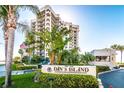 Entrance to Dan's Island, a beachfront condo building at 1660 Gulf Blvd # 803, Clearwater Beach, FL 33767