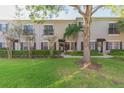 Well-maintained townhome with lush lawn and mature tree at 10068 Old Haven Way, Tampa, FL 33624