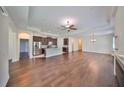 Modern kitchen with stainless steel appliances and granite countertops at 6836 Park Strand Dr, Apollo Beach, FL 33572