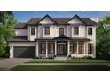 Two-story farmhouse with white brick, dark gray accents, and a metal roof at 3818 W Santiago St, Tampa, FL 33629