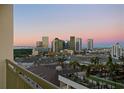 Balcony view overlooking cityscape at sunset at 450 Knights Run Ave # 1102, Tampa, FL 33602