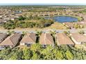Aerial view of a home community showcasing the property's location and surrounding landscape at 12115 Amica Loop, Venice, FL 34293
