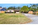 Front exterior view of a single-Gathering home with a manicured lawn and landscaping at 4403 Northrop Ter, Tampa, FL 33618