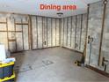 Empty dining room undergoing renovation with tiled floors at 259 Medallion Blvd # B, Madeira Beach, FL 33708