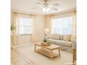 Bright living room featuring tile flooring, neutral tones, modern furnishings and ample natural light from large windows at 8153 22Nd N Ave, St Petersburg, FL 33710