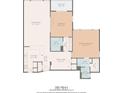 Layout of a 1,296 square foot condo with bedrooms, bathrooms, kitchen, living area and a 65 square foot balcony at 7400 Sun Island Dr # 501, South Pasadena, FL 33707
