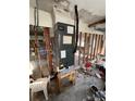 Indoor HVAC unit in a damaged house at 1787 Shore Acres Ne Blvd, St Petersburg, FL 33703